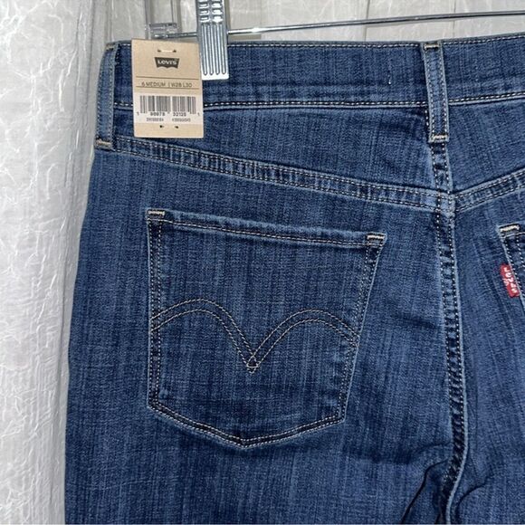 LEVI’S 6 Medium 28 x 30 Blue Wash Classic Straight Jeans - Picture 14 of 16
